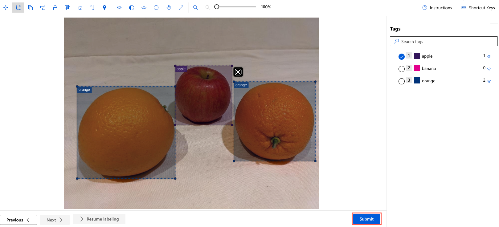 Labeling process